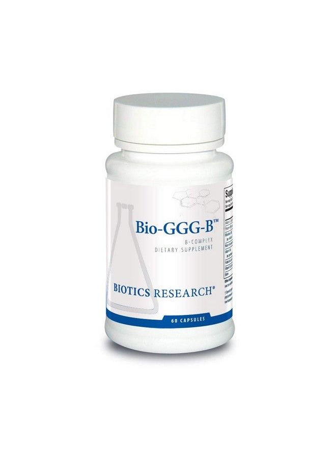BIOTICS - Research Bio Ggg B B Complex Biochemically Activated Forms Of B Vitamins. Thiamin Riboflavin Niacin B6 B12 Folate. Produce Energy Optimize Positive Moodcardiovascular Health 60 Capsule - Image 1