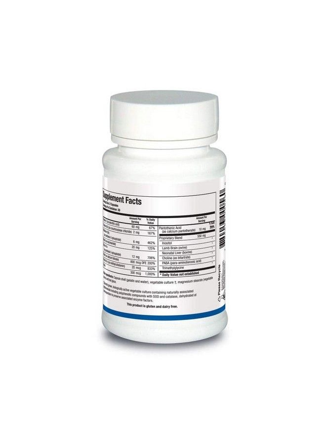 BIOTICS - Research Bio Ggg B B Complex Biochemically Activated Forms Of B Vitamins. Thiamin Riboflavin Niacin B6 B12 Folate. Produce Energy Optimize Positive Moodcardiovascular Health 60 Capsule - Image 1