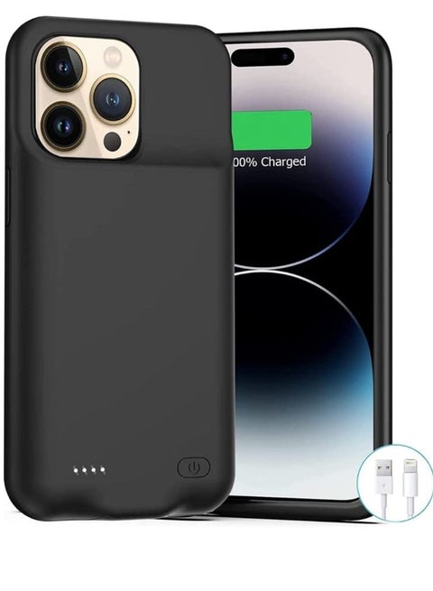 Battery Case for iPhone Series, Portable Battery Pack, Rechargeable Smart Charger Case, External Battery Charging Case, 4500 mah, Compatible with (iPhone 14 Pro Max)