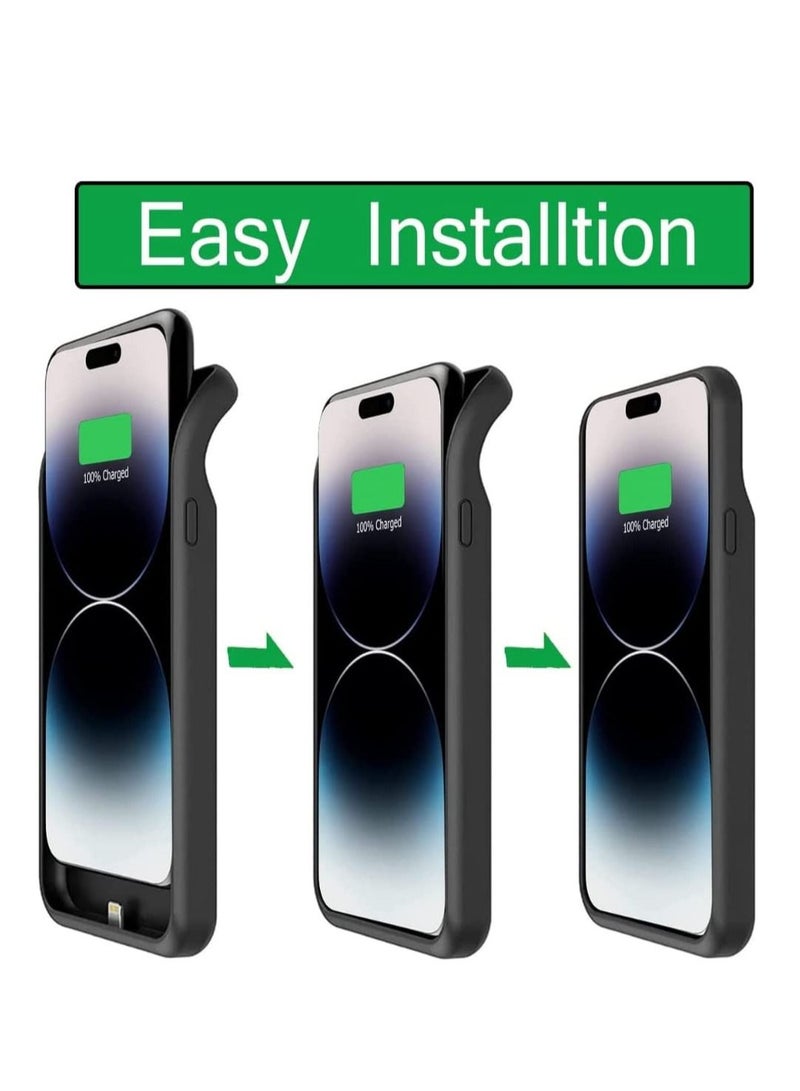 Battery Case for iPhone Series, Portable Battery Pack, Rechargeable Smart Charger Case, External Battery Charging Case, 4500 mah, Compatible with (iPhone 14 Pro Max)