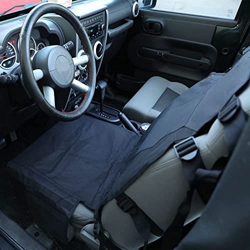 SUNPIE Upgrade Larger Seat Protector Universal Fit Tactical Seat Cover for Trucks Pickup SUV, Compatible with JL/JT, JK, TJ, Compatible with F150 Multi Pockets Molle Seat Back Organizer-Beige - Image 3