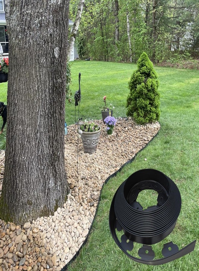 Asoleo Garden Edging, 40FT Landscape Edging with 40 Landscape Spikes, Pever Edging, No Dig Garden Edging Lawn Border, Border Edging for Landscaping - Image 4