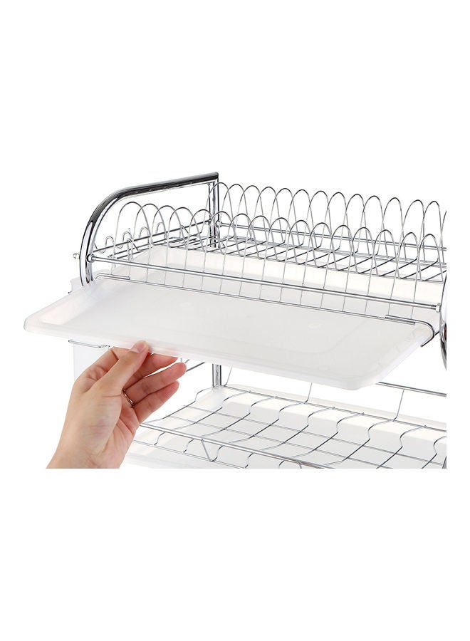 Multi Functional 3-Tier Kitchen Supplies Storage Rack Silver 44.00x15.00x25.00cm - Image 2