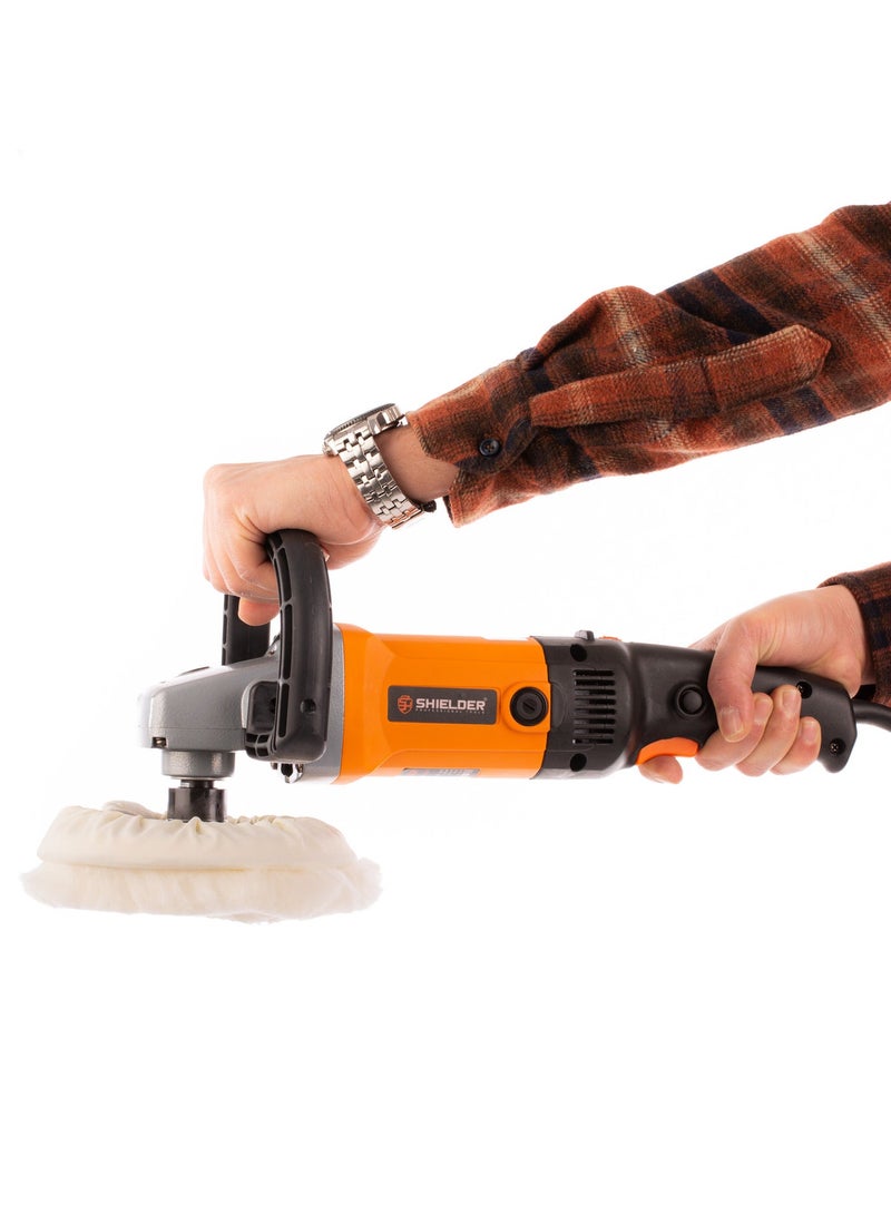 Shielder Electric Polisher Shielder SH-9227 1200W 180mm Variable Speed 600-3000RPM Professional Car Metal Polishing Machine With Ergonomic Handle - Image 2