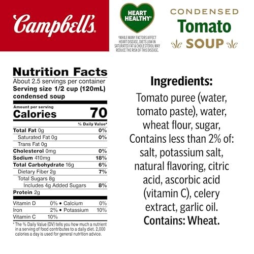 Campbell'S Campbells Condensed Heart Healthy Tomato Soup 1075 oz Can 12 Pack - Image 5