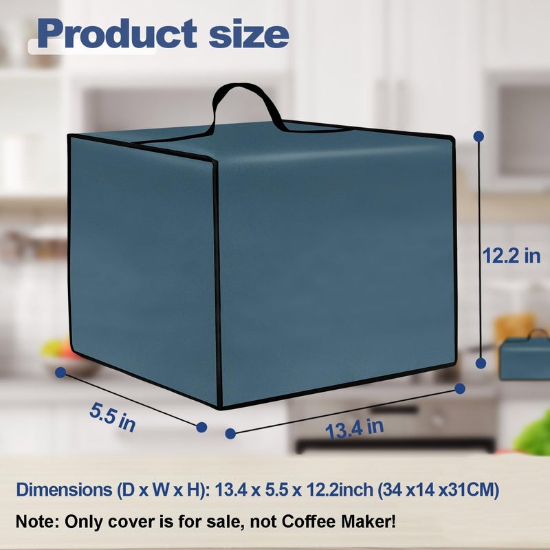 NUENSS-ROR Dust cover for Keurig Single Serve K-Cup Pod Coffee Maker, Heavy Duty Waterproof Coffee Machine Cover for Keurig K-Express, K-Mini and K-Iced Single Serve K-Cup Pod Coffee Maker (Blue) - Image 3