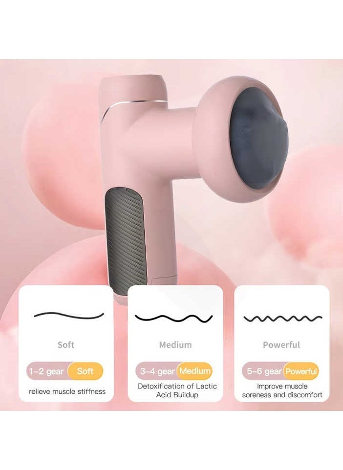 Generic - Portable Intelligent Powerful Deep Rolling Massage Machine Best Budget 5-Headed Booster Gun Pink - Image 1