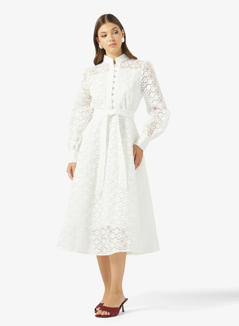 ايلا Lace Belted Dress