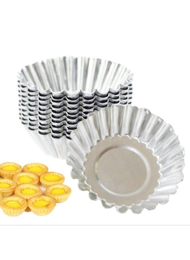 10 Pcs Egg Tart Aluminum Mini Cupcake Mold Non Stick Cake Cookie Liner Heat-resistant - Image 1