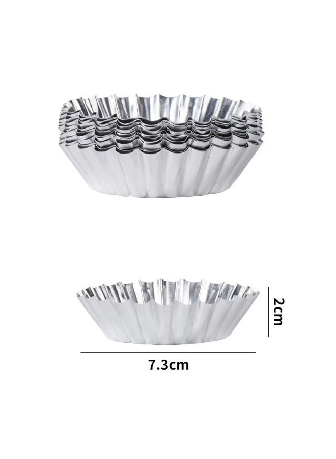 10 Pcs Egg Tart Aluminum Mini Cupcake Mold Non Stick Cake Cookie Liner Heat-resistant - Image 2