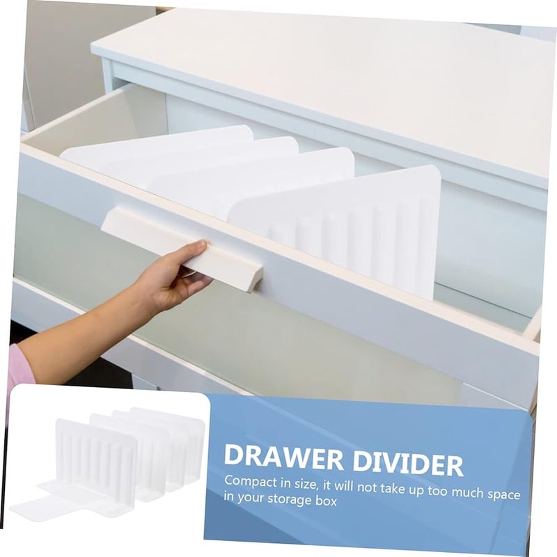 Tehaux 8pcs Fridge Door Organizer White Drawer Dividers Kitchen Storage Draw Divider - Image 5