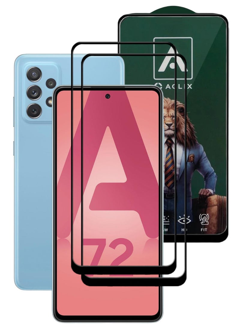 ACLIX 2 Pieces Antistatic ESD Dustproof Premium Quality High Definition Tempered Glass Screen Protector Designed For Samsung Galaxy A72 - Image 1