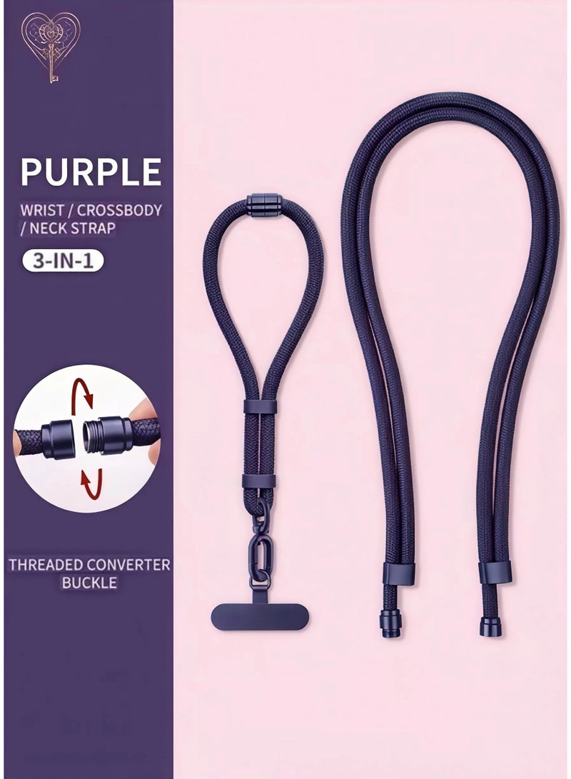 كيامور حبل عنق 3 في 1 قابل للتعديل مع حامل بطاقة للهاتف – يمكن استخدامه كسوار يد، حبل رقبة، أو حزام جانبي، مثالي لحمل الهاتف أو حامل البطاقة بأمان وبدون استخدام اليدين أثناء الاستخدام اليومي، العمل، السفر، الفعاليات، أو المهرجانات - Image 5