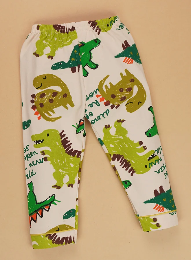 LITTLE SURPRISE BOX Little Surprise Box, chalk paint Dino  soft Cotton Kids Nightsuit-1-2 Y