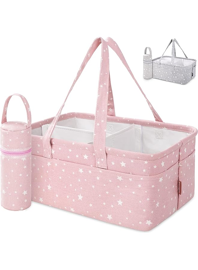 erorex Baby Diaper Caddy Organizer Baby Shower Basket Large Nursery Storage Bin For Changing Table Car - Image 1