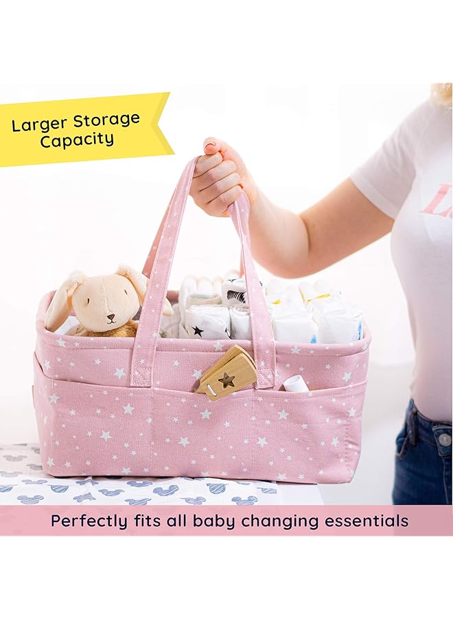 erorex Baby Diaper Caddy Organizer Baby Shower Basket Large Nursery Storage Bin For Changing Table Car - Image 4