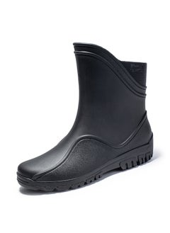 Generic Mens Fashion Waterproof Slip-Resistant Fishing Rain Boots G500-Black 