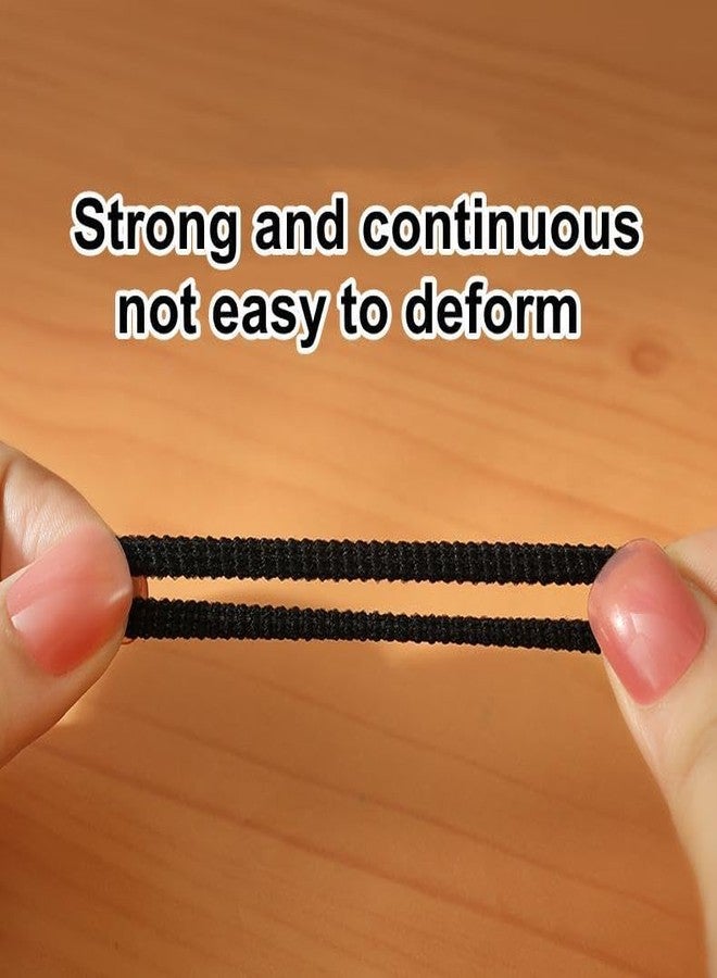 Tesvyns 200Pcs Baby Hair Ties Cotton Toddler Hair Ties for Girls and Kids, Kids Seamless Hair Bands Ponytail Holders(Black) - Image 3
