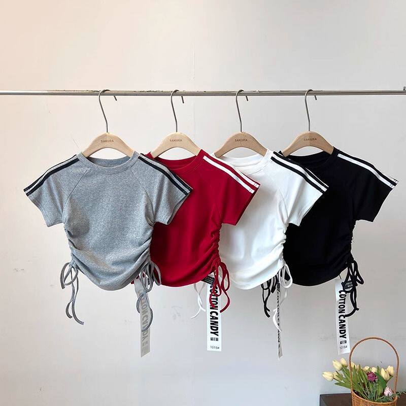 Kids' Solid Color Short Sleeve T-Shirt - Image 1