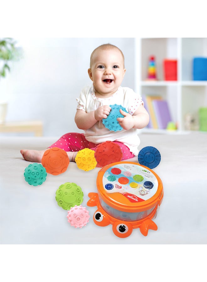 Baby's Hand Ball Grip Training Toy Educational Soft Glue Tactile Perception Massage Ball Baby Manhattan Teether-Color:0257 - Image 2