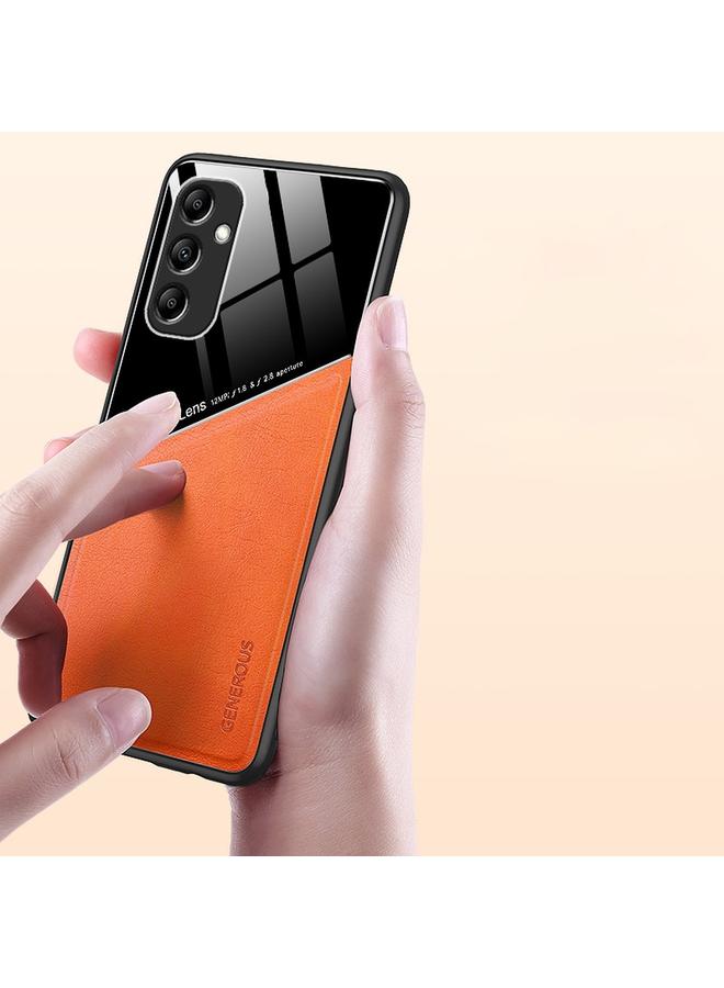 إيروريكس جراب لهاتف Samsung Galaxy A14 مصنوع من الجلد العضوي والزجاجي مع صفائح حديد معدنية - Image 5