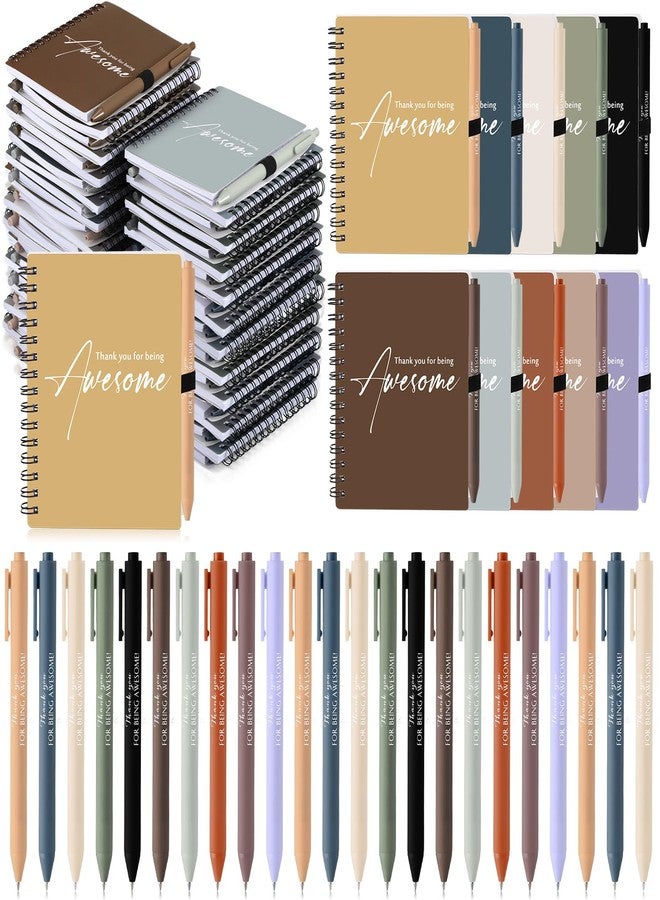 Honoson Back to School Gifts Bulk for Students Teacher, Inspirational Spiral Journal Notebook with Pen for Employee Team Teachers Students Classroom Rewards(Vivid Morandi Color,30 Sets) - Image 1
