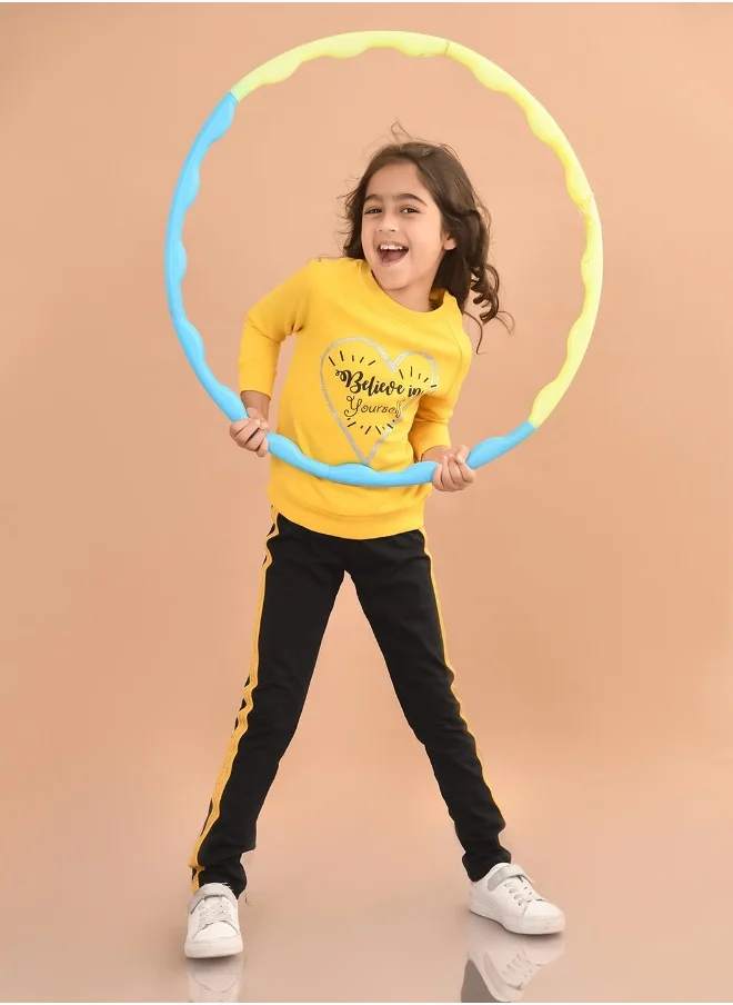 LILPICKS Girls Sweatshirt with Jogger Set