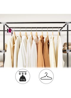Roman Gifts Fabric Canvas Wardrobe Clothes Storage Organiser Black  - Image 5