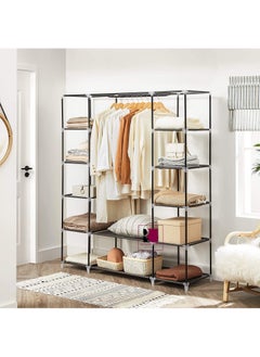 Roman Gifts Fabric Canvas Wardrobe Clothes Storage Organiser Black  - Image 4