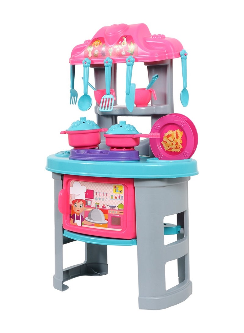 Ogi Mogi Toys Kitchen Play Set for Kids, 26 Pieces Kitchen Accessories, Pretend Role Play Cooking Food Sets, Learning Resources Imaginative Culinary Play Toys for Preschool Toddlers, Gift for Girls - Image 3