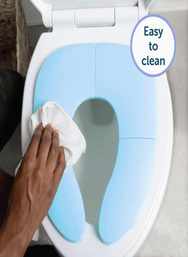 INOVERA (LABEL) INOVERA Portable Folding Baby Toilet Seat - Kids Potty Training Seats for 0.5 to 5 years Child Toddler - Fits All Western Toilets - Non-Slip Suction Cups - Includes Free Travel Bag (Sky Blue) - Image 3