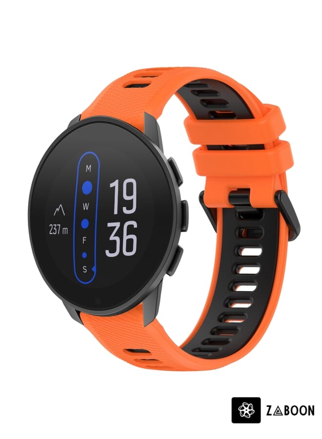 Zaboon Replacement Band For  SUUNTO 9 Peak 22mm Sports Two-Color Silicone Watch Band - Image 1