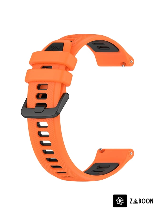 Zaboon Replacement Band For  SUUNTO 9 Peak 22mm Sports Two-Color Silicone Watch Band - Image 2