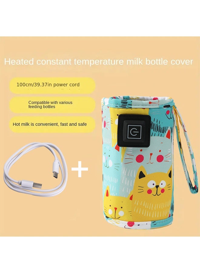 JS Portable Bottle Warmer, Adjustable 3 Temperature USB Travel Milk Heat Keeper Baby Bottle Heater - Image 3