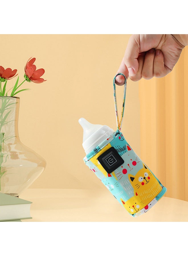 JS Portable Bottle Warmer, Adjustable 3 Temperature USB Travel Milk Heat Keeper Baby Bottle Heater - Image 4