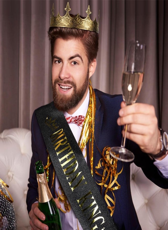 هابدو مجموعة زينة عيد الميلاد - تاج ملكي، وشاح، وإكسسوارات عيد ميلاد سعيد للرجال - Image 2