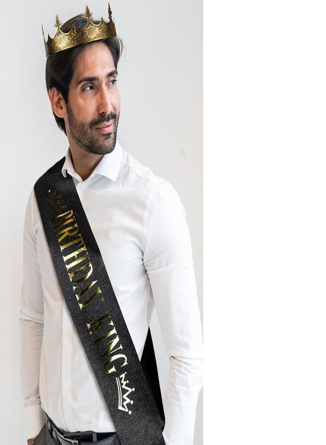 هابدو مجموعة زينة عيد الميلاد - تاج ملكي، وشاح، وإكسسوارات عيد ميلاد سعيد للرجال - Image 5