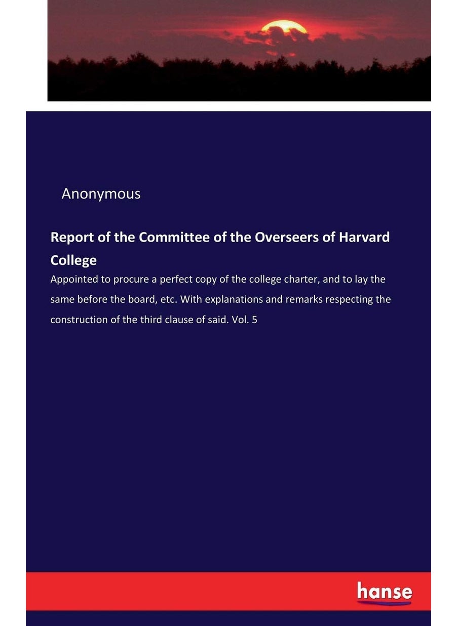 Report of the Committee of the Overseers of Harvard College  - Image 1