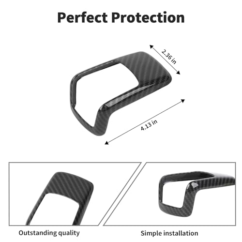 JWWY Gear Shift Shifter Lever Selector Handle Knob Transmission Lever Cover Trim Fit for 2022-2024+Chevy Silverado GMC Sierra Interior Accessories Carbon Fiber - Image 5