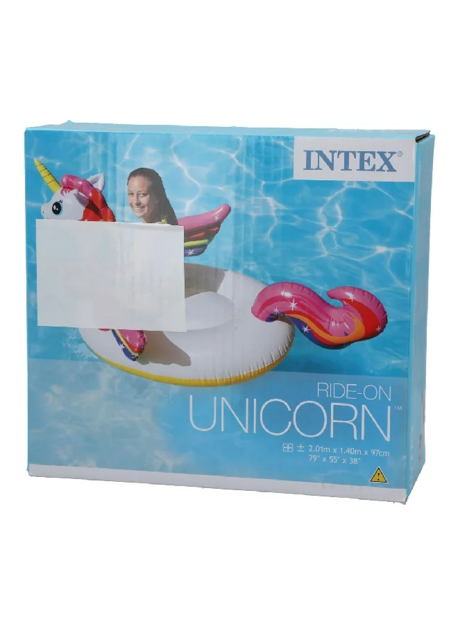 INTEX Unicorn Ride-On Inflatable Float Muticolour 79 x 55 x 38 Inch 57561