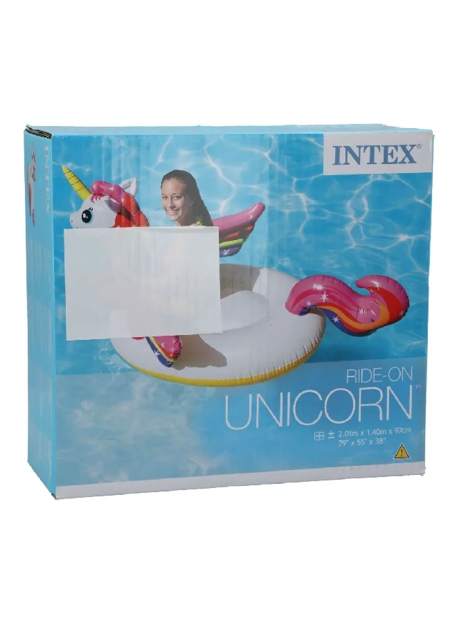 INTEX Unicorn Ride-On Inflatable Float Muticolour 79 x 55 x 38 Inch 57561