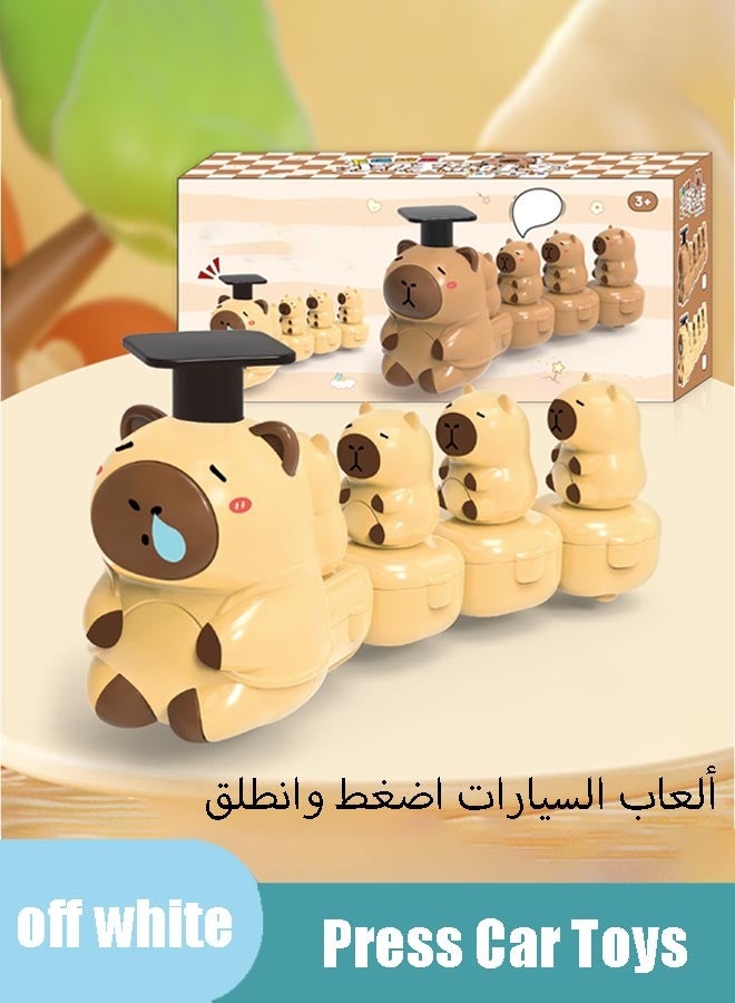 إيزي سو ألعاب سيارات "اضغط وانطلق"، للأطفال من سن 3 سنوات فما فوق، سيارة ضغط حيوانات الغابة الممتعة، سيارات سباق حيوانات للأطفال، مجموعة سيارات لعب للأطفال، ألعاب سيارات احتكاك "ادفع وانطلق"، ألعاب سيارات كرتونية منزلقة، أفضل الهدايا للأولاد والبنات - Image 1