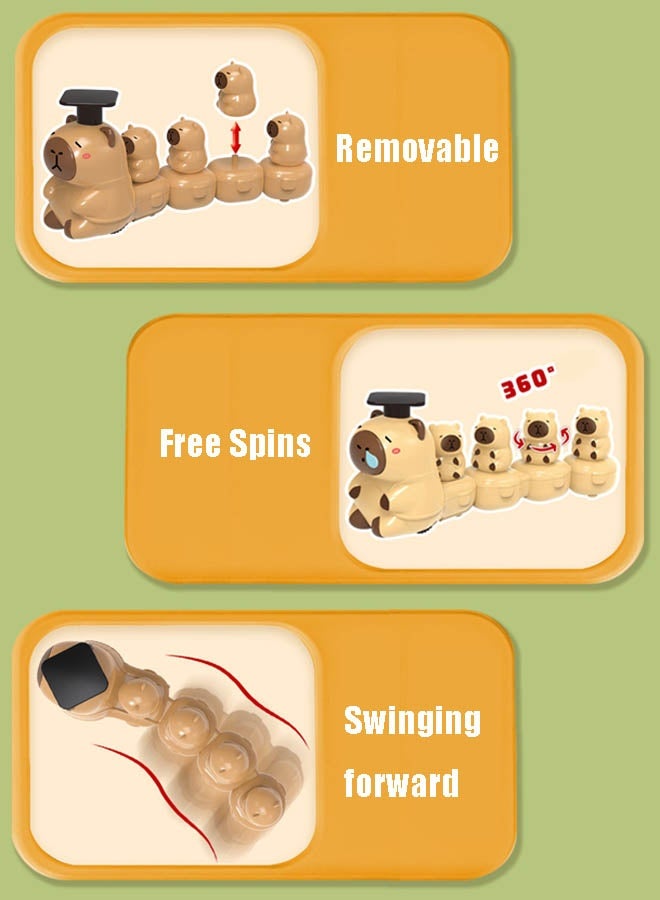 إيزي سو ألعاب سيارات "اضغط وانطلق"، للأطفال من سن 3 سنوات فما فوق، سيارة ضغط حيوانات الغابة الممتعة، سيارات سباق حيوانات للأطفال، مجموعة سيارات لعب للأطفال، ألعاب سيارات احتكاك "ادفع وانطلق"، ألعاب سيارات كرتونية منزلقة، أفضل الهدايا للأولاد والبنات - Image 5