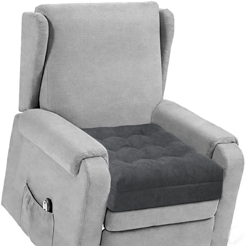 TANYOO Recliner Seat Cushion for Elderly - Patented Dual Design for Sagging Recliner Replacement & Easy Get Up, Booster Cushion Relieves Back Pain from Sofa, Couch, Chair 20x20x5 Inches Dark Grey - Image 1