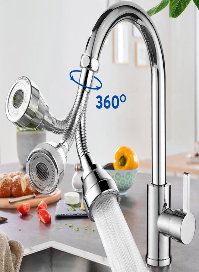 KESESU Kitchen Faucet Aerator - 360° Rotatable, 3 Flow Modes, Anti-Splash, Water Saving Sink Faucet (Big+Medium-Both, 2) - Image 4
