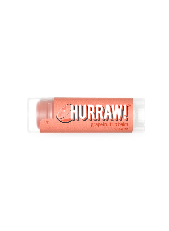 Hurraw! Hurraw Grapefruit Lip Balm Organic Certified Vegan Cruelty and Gluten Free NonGMO 100 Natural Ingredients Bee Shea Soy and Palm Free Made in USA - Image 2