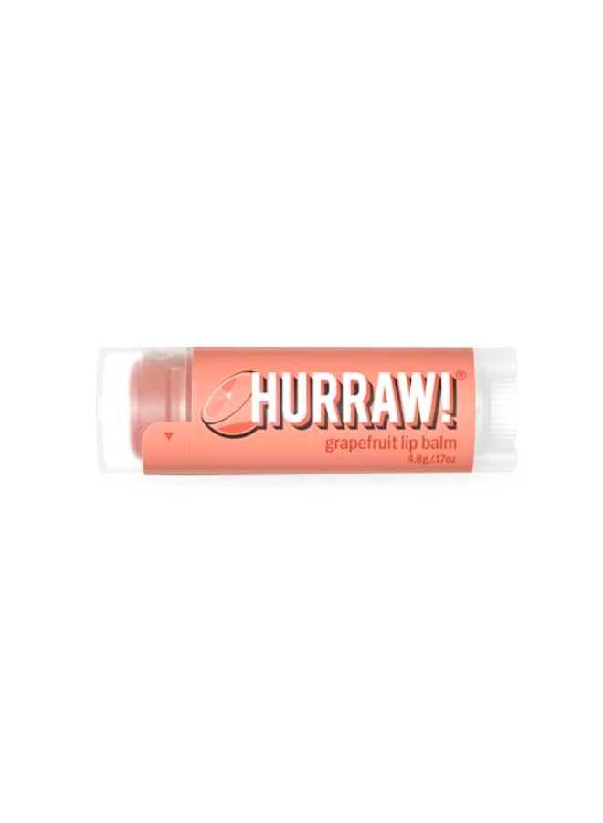 Hurraw! Hurraw Grapefruit Lip Balm Organic Certified Vegan Cruelty and Gluten Free NonGMO 100 Natural Ingredients Bee Shea Soy and Palm Free Made in USA - Image 1