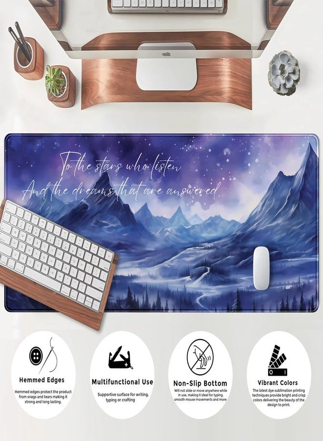 Mechanical Cattle Acotar Desk Mat Sara J Maas Fantasy Mouse Pad Large for Desk Computer Pc Laptop Aesthetic Desk pad Night Court City of Starlight Laptop Mouse and Keyboard pad 31.5 x 11.8in for Office Desk Decor - Image 5