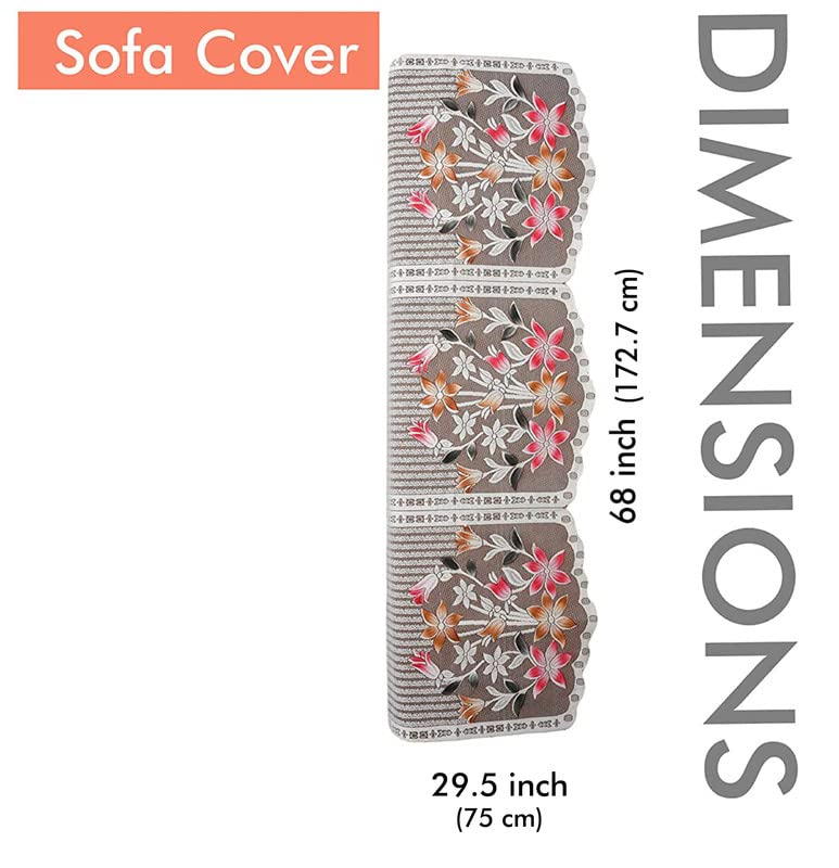 Yellow Weaves 2 Pieces Multi Sofa Slip Cover for Living Room - 3 Seater Sofa Covers(Off-White) - Image 4