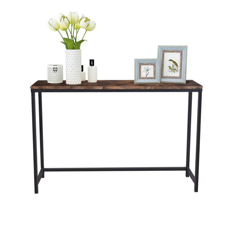 HOMERECOMMEND Console Table for Entryway Narrow Sofa Tables Entryway Table Rustic Narrow Entrance Front Door Console Table Accent Table for Living Room Corridor Hallway Rustic Brown - Image 3